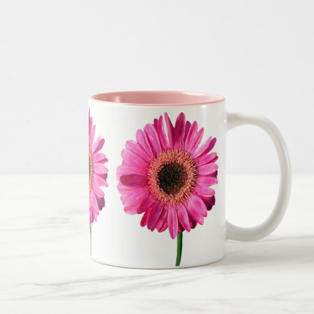 De Café Em Dois Tons Caneca cor-de-rosa do Gerbera (Direita)