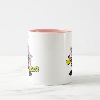 De Café Em Dois Tons Caneca cor-de-rosa grande do vencido