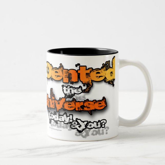 De Café Em Dois Tons Caneca corajosa do universo do denteamento (Direita)