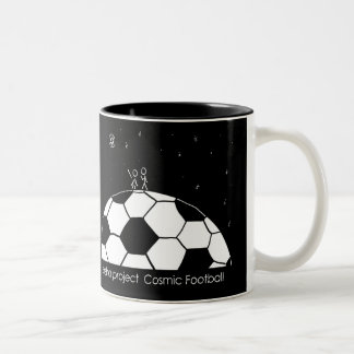 De Café Em Dois Tons Caneca cósmica do futebol - ilustração do amor