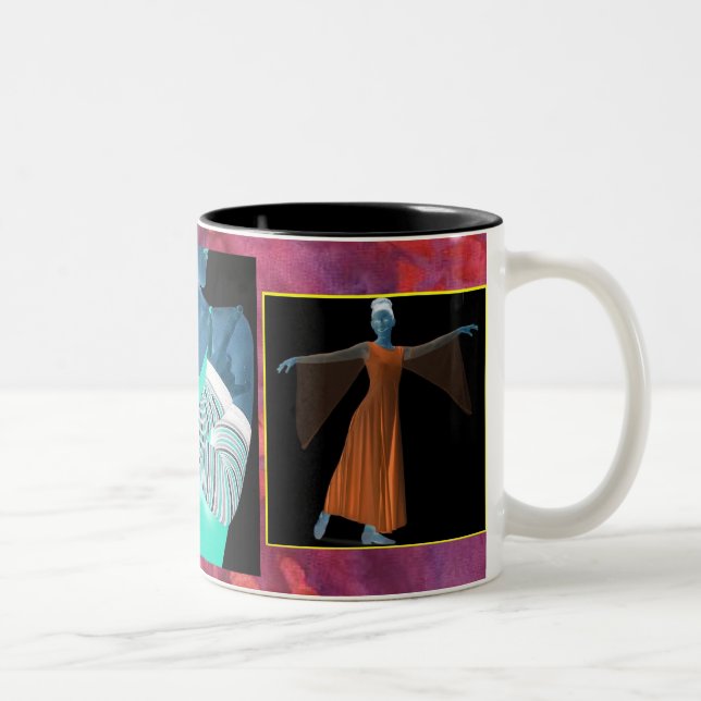De Café Em Dois Tons Caneca criativa da dança (Direita)