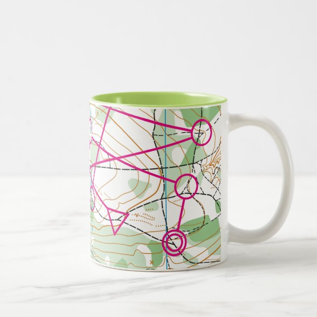De Café Em Dois Tons Caneca - curso orienteering (Direita)