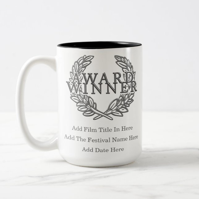De Café Em Dois Tons Caneca Customisable do Prêmio-Vencedor (Esquerda)