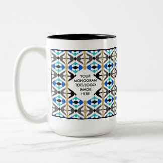 DE CAFÉ EM DOIS TONS CANECA CUSTOMIZÁVEL 4,1 DO MONOGRAMA