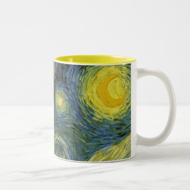 De Café Em Dois Tons Caneca customizável da noite estrelado (Direita)