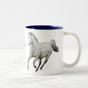 De Café Em Dois Tons Caneca customizável do amor do Appaloosa do