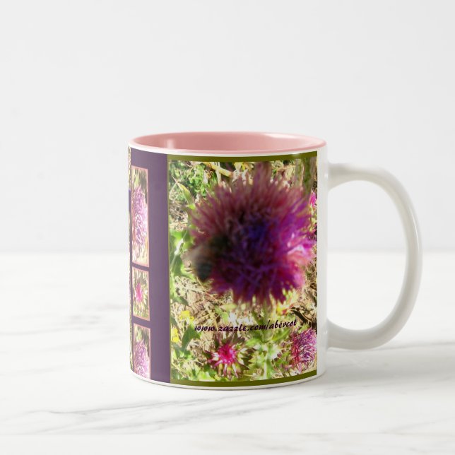 De Café Em Dois Tons Caneca da abelha do cardo (Direita)