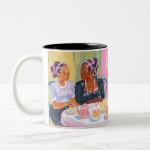 De Café Em Dois Tons Caneca da Amizade na Hora do Chá