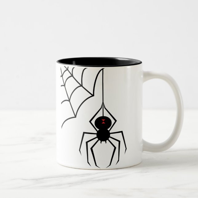 De Café Em Dois Tons Caneca da aranha da viúva negra (Direita)