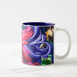 De Café Em Dois Tons Caneca da arte da Meu-Rua