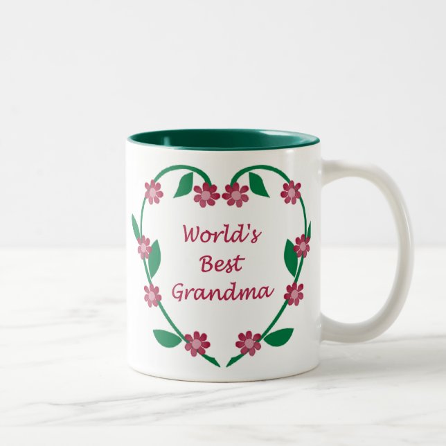 De Café Em Dois Tons Caneca da avó do mundo a melhor (Direita)
