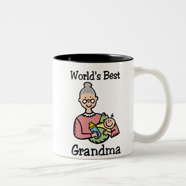 De Café Em Dois Tons Caneca da avó do mundo a melhor (Direita)