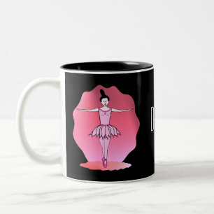 De Café Em Dois Tons Caneca da bailarina da dança