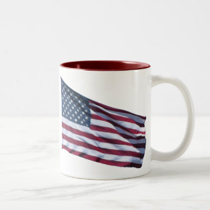 De Café Em Dois Tons Caneca da bandeira americana