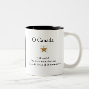 De Café Em Dois Tons Caneca da Bandeira Canadense 