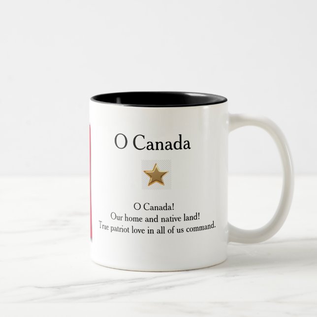De Café Em Dois Tons Caneca da Bandeira Canadense  (Direita)