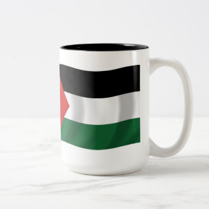 De Café Em Dois Tons Caneca da Bandeira da Autoridade Palestina