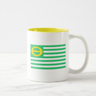 De Café Em Dois Tons Caneca da bandeira da ecologia