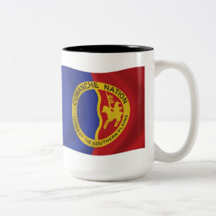 De Café Em Dois Tons Caneca da Bandeira da Nação Comanche