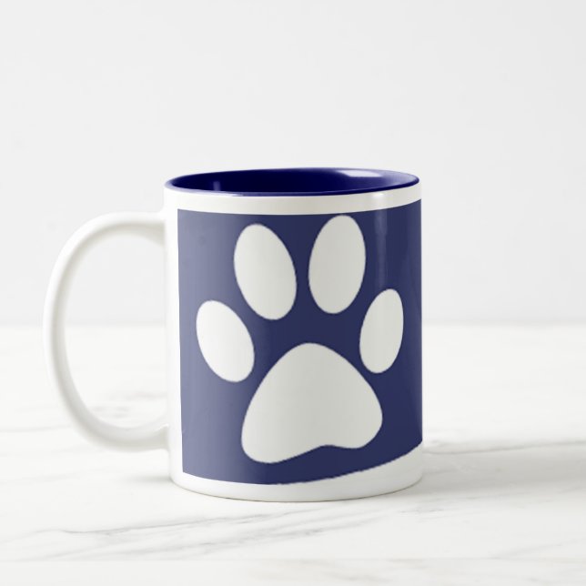 De Café Em Dois Tons Caneca da bandeira da pata dos E.U. (Esquerda)