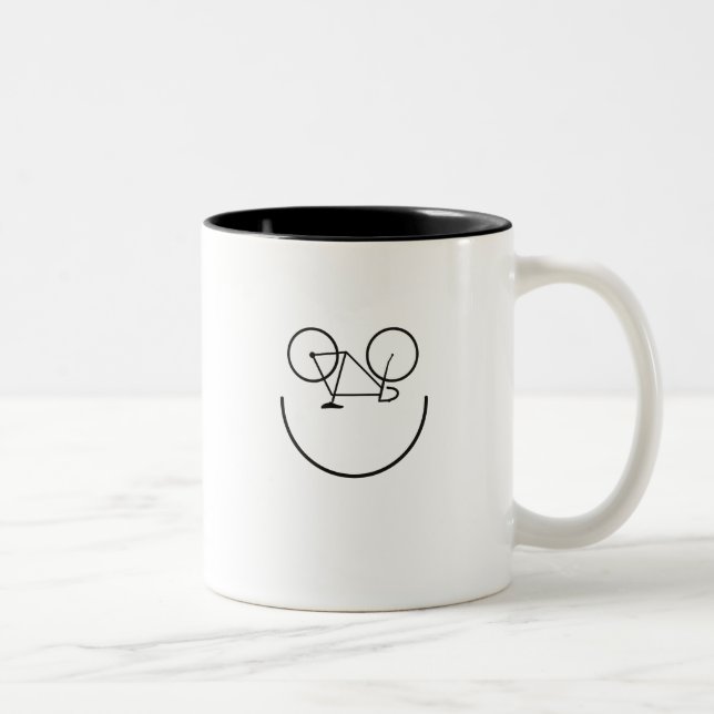 De Café Em Dois Tons Caneca da bicicleta (Direita)