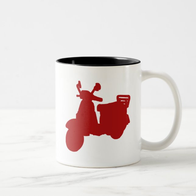 De Café Em Dois Tons Caneca da bicicleta do motor (Direita)