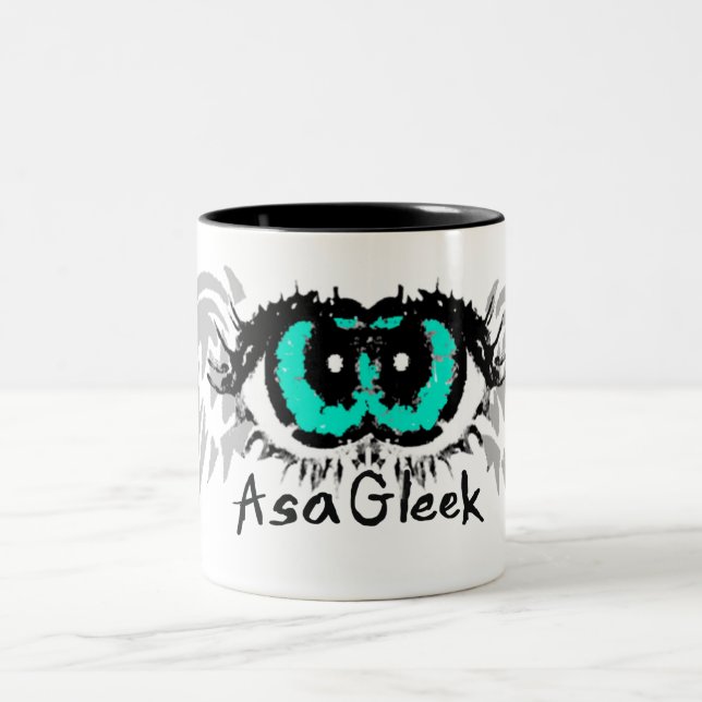 De Café Em Dois Tons Caneca da bola do olho dobro (Centro)