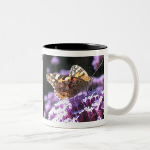 De Café Em Dois Tons Caneca da borboleta