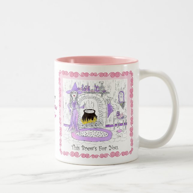 De Café Em Dois Tons Caneca da bruxa (Direita)