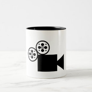 De Café Em Dois Tons Caneca da campainha 11oz da câmera (branca)