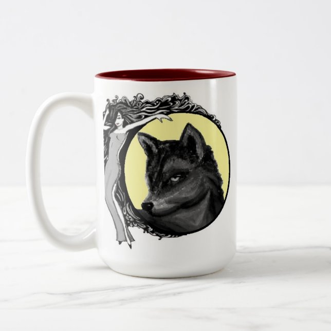 De Café Em Dois Tons Caneca da canção da sirene (Esquerda)