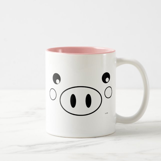 De Café Em Dois Tons Caneca da cara do porco (Direita)