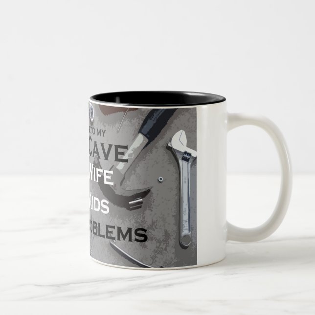 De Café Em Dois Tons Caneca da caverna do homem (Direita)