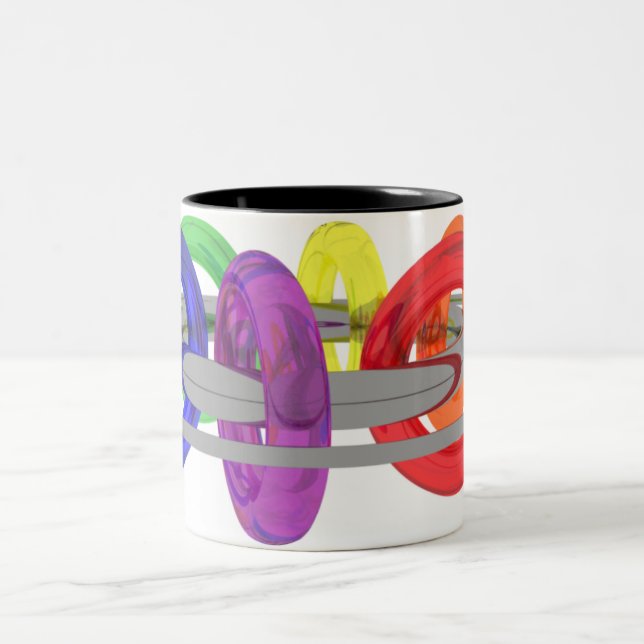 De Café Em Dois Tons Caneca da colar 2 (Centro)