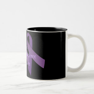 De Café Em Dois Tons Caneca da consciência da violência doméstica