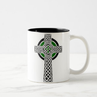 De Café Em Dois Tons Caneca da cruz celta