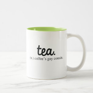 De Café Em Dois Tons Caneca da DEFINIÇÃO do CHÁ