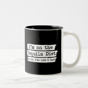De Café Em Dois Tons Caneca da dieta do Tequila