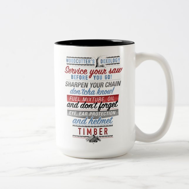 De Café Em Dois Tons Caneca da doxologia do lenhador (Direita)