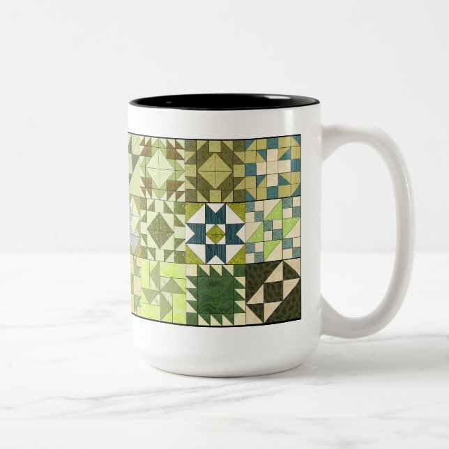De Café Em Dois Tons Caneca da edredão do demonstrador (Direita)