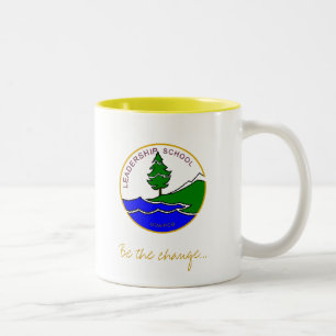 De Café Em Dois Tons Caneca da escola da liderança