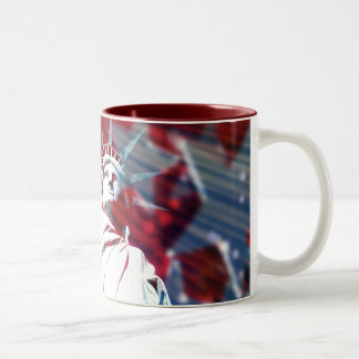 De Café Em Dois Tons Caneca da estátua da liberdade