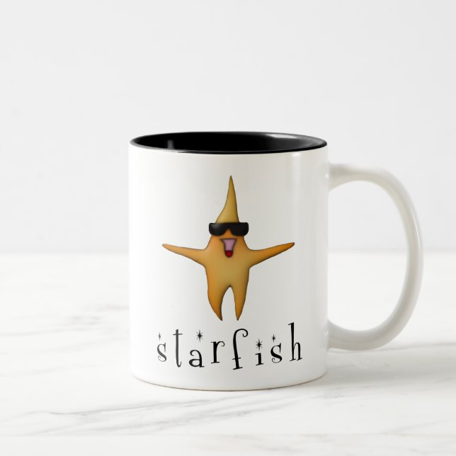 De Café Em Dois Tons Caneca da estrela do mar (Direita)