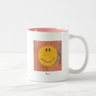 De Café Em Dois Tons caneca da face feliz do renoir
