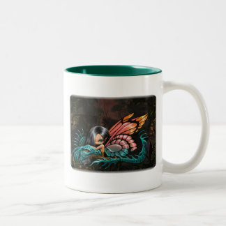 De Café Em Dois Tons Caneca da fada do dragão