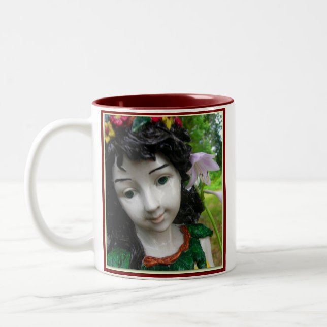 De Café Em Dois Tons Caneca da Fada do Jardim (Esquerda)