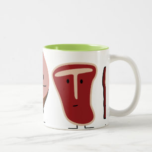 De Café Em Dois Tons Caneca da família da carne