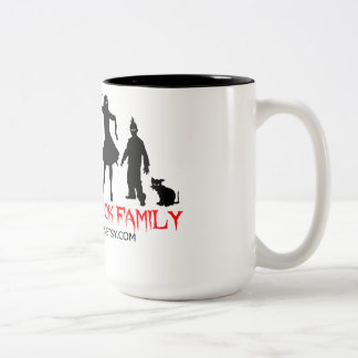 De Café Em Dois Tons Caneca da família do zombi