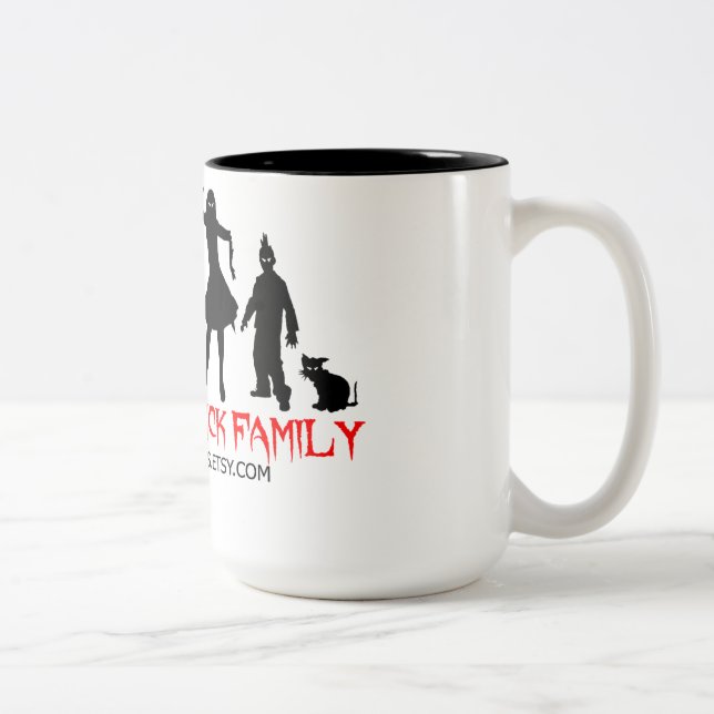 De Café Em Dois Tons Caneca da família do zombi (Direita)