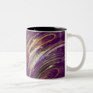 De Café Em Dois Tons Caneca da fantasia da ameixa
